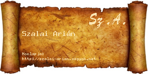 Szalai Arián névjegykártya